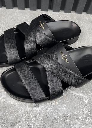 Louis vuitton mirabeau slide sandals чоловічі шльопанці шкіра оригінал 41.5 eur