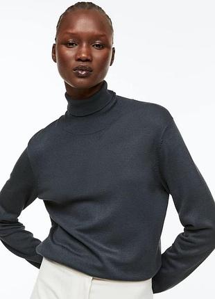 Жіноча водолазка h&m графітового кольору, розмір m-l