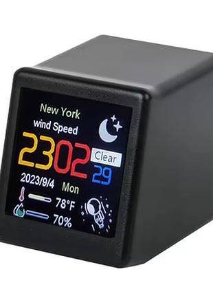 Розумна метеостанція geekmagic ultra smart wifi weather forecast station black