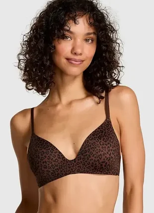 Бюстгальтер жіночий victoria's secret pink push-up леопардовий