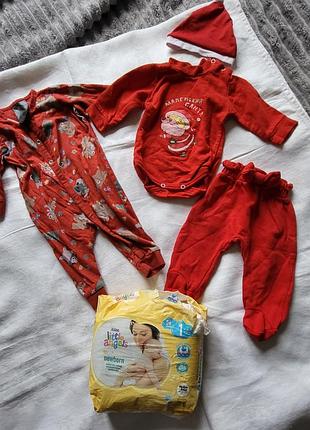 Різдвяний костюм для малюка+памперси
