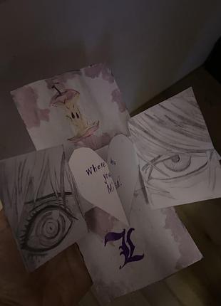 Листівки ручної роботи аніме зошит смерті death note