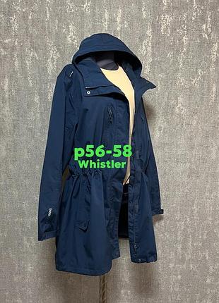 Вітрівка,дощовик,куртка,парка синя жіноча великого розміру ,ботал на куліскі whistler,p56-58