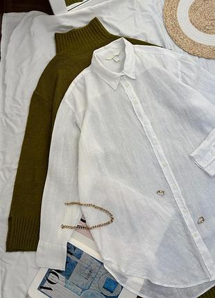 Лляна сорочка h&m 5