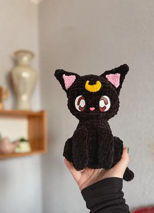 Плюшева іграшка котик луна з мультфільму сейлор мун