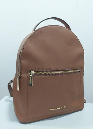 Рюкзак шкіряний жіночий michael kors коричневий повсякденний
