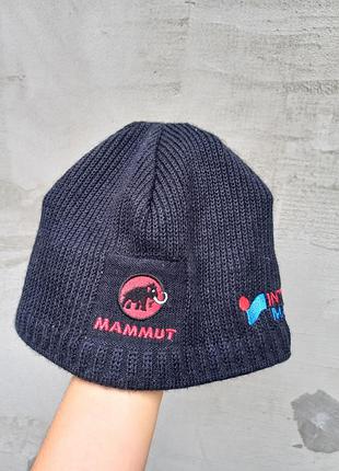 Унисекс вязаная шапка-бини mammut 54-58 см