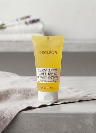 Мініатюра гелю для душу decléor lavande fine bath & shower gel 50 мл