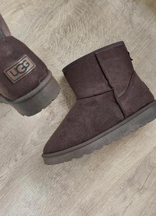Шоколадні уги черевики чоботи сапоги ugg уггі угі зимові теплі