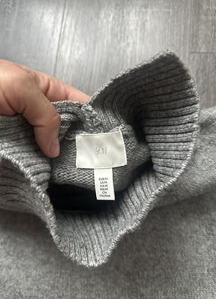 Светр h&m подовжений сірий 6