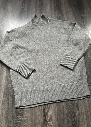 Светр h&m подовжений сірий 2