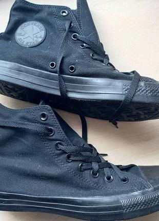 Високі текстильні кеди converse chuck taylor all star hi black monochrome