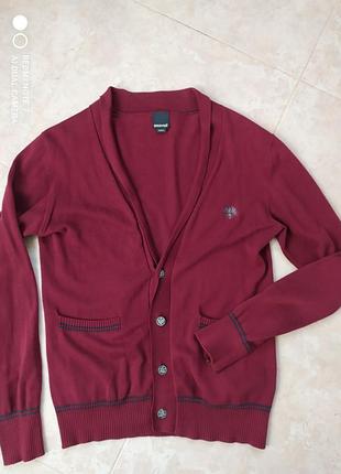Кардиган мужской бордо cotton