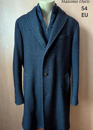 Пальто massimo dutti (eu/наш 54) чоловіче оригін. вовна 70% демі виготовлене у єгипті