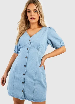 Сукня джинсова на гудзиках boohoo