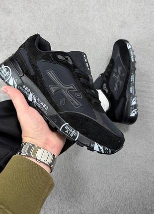 Premiata mick black white хутро