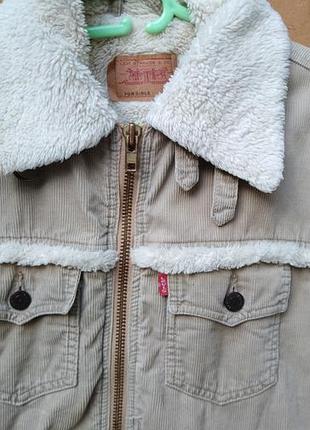 Levi's (levi strauss) вельветовая куртка шерпа,s