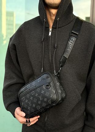 Чоловіча сумка через плече louis vuitton чорна