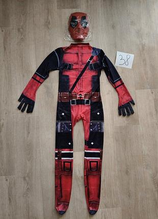 Дитячий карнавальний костюм дедпула (deadpool), дедпул 116 см 122 см 128 см маска на обличчя