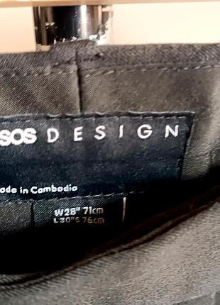 Темно-серые прямые брюки, asos, m 7