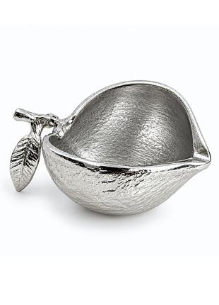 Блюдо глубокое алюминий орех серебро 8,5х11,5х16см