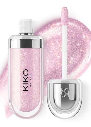 Блиск для губ kiko milano 3d hydra lipgloss 27 сяючий з блискітками