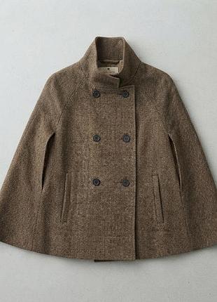 Премиум твидовый кейп cocoon harris tweed (100% шерсть, шерсть) пончо пальто