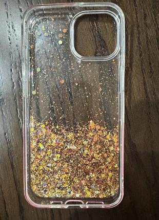 Чохол для iphone прозорий   з блискітками