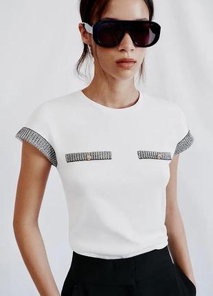 Футболка жіноча біла zara new