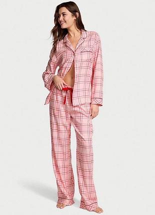 Фланелева тепла жіноча піжама victoria’s secret оригінал