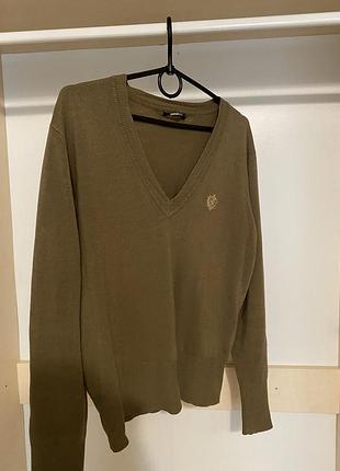 Жіночий светр gina tricot хакі з v-подібним вирізом