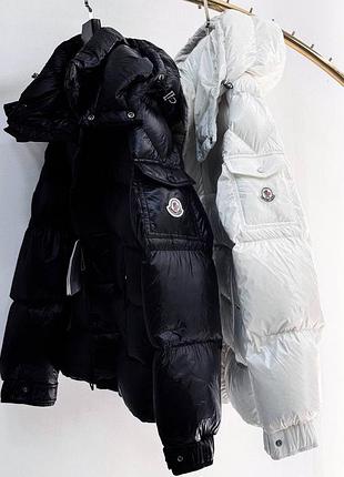 Куртка пуховик moncler 🤍короткий базова річ у гардероб
