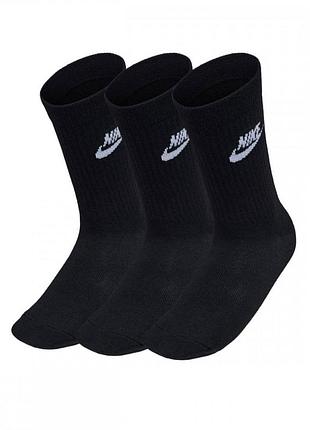 Nike мужские/унисекс носки черные 3шт. в наборе размер 42-46 (l/g) dx5025-010