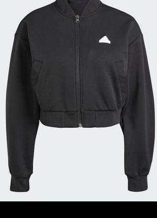 Жіночий бомбер adidas укорочений чорний