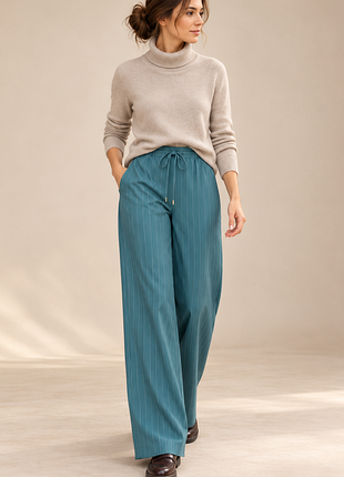 Shein curve — стильные брюки в пастельном оттенке морской волны 🌊