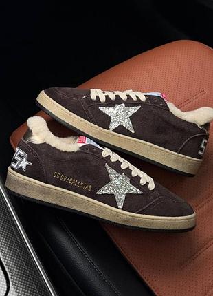 Кроссовки зимние golden goose ballstar мех