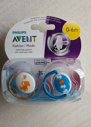 Пустышки, соски philips avent fashion обезьянки (0-6 мес), 2 шт. в упаковке