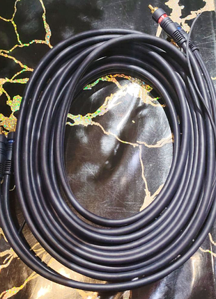 Кабель авто hurricane cable hq rca 2х2 ( 5м/управл. усилителем/диам-5 мм)