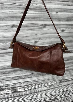 Вінтажна брендова шкіряна сумка/багет ri2k