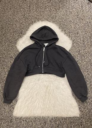 Укорочене худі товстовка  кофта з капюшоном zara 190926