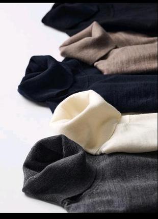 Мужская водолазка из мериносовой шерсти uniqlo