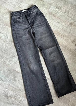 Джинси жіночі zara прямі графітові 34 розмір