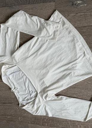 Лонгслів h&m білий базовий
