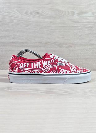 Красные кеды vans authentic «otw repeat» оригинал, размер 39