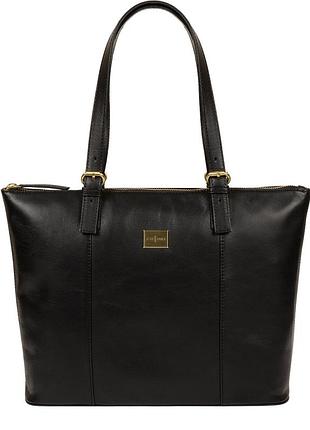 Сумка colori bianca' italian-inspired black leather tote bag