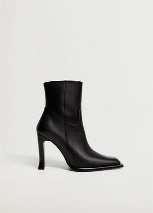 Ботильйони жіночі mango gianni чорні шкіряні 39 розмір