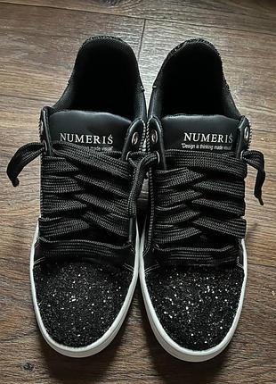 Кеди кросівки numeris atelier crystal black розмір 39 стан нових