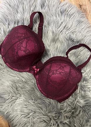 Бюстгальтер 90f бордовый m&s