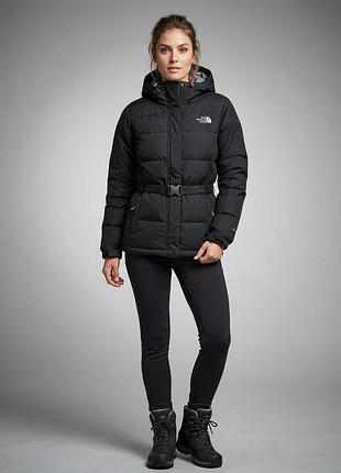 Жіноча куртка-пуховик the north face чорна xl