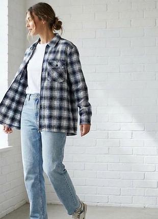 Сорочка жіноча overshirt оверсайз у клітинку 2xl
